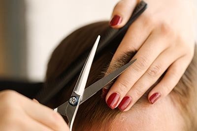 Men's Haircut scissor hands